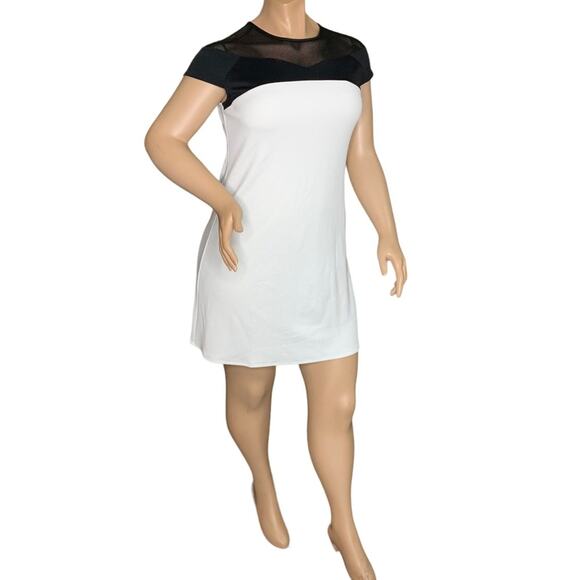 Marc Bouwer Unlimited Dress Short Sleeve Black & White Color Block Size L - Picture 1 of 11